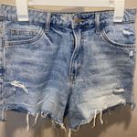 Altar'd State  Light Blue Distressed Jean Shorts Photo 1