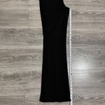 Cache  Black Bootcut Jeans Faux Leather Trim Mid Rise Women 8 Flare Leg Pants Photo 9