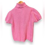 Barbie Pink y2k ribbed short sleeve turtleneck sweater top smo sport size medium Photo 2