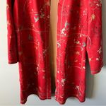 Solitaire  Anthropologie NWT Floral Faux Suede Open Front Boho Jacket Large Photo 2