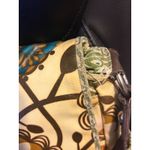 Fossil KeyPer Messenger Bag Floral Print Yellow Green Brown Canvas Photo 3