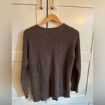 American Eagle  Brown Tie Up Sweater Waffle Knit Size Medium Photo 1