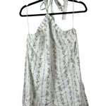 Reformation  Maui Floral Cottage Linen Halter Mini Dress Size Large Photo 5