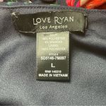 Love Ryan  Navy Blue Floral Jumpsuit Romper Spaghetti Straps Large Dark Flower Photo 6