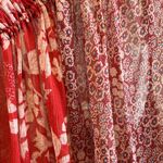 Free People Anthropologie Boho V-neck Keyhole Printed Chiffon Blouse Top, Small Photo 3