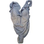 J Crew NWT Striped Ruffle Plunge One Piece Swimsuit Navy White Size 12 Blue Photo 1