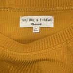 Texture & Thread Size S Mustard Knotted Front Long Sleeve Photo 6