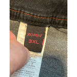 Romwe Denim Shorts Womens Size 3XL Fallen Angel Embroidered Cut Off Jean Shorts Photo 4