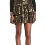 ALC Frank SET Like new ALC silk gold metallic animal print twist top and baxter skirt Photo 9