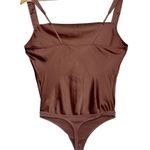 Abercrombie & Fitch Brown Satin Sleeveless Tank Top Bodysuit Womens Size Small S Photo 1
