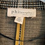 Philosophy knit, plaid, single button, long blazer, size small Photo 2