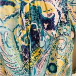 Talbots Women’s Blue Yellow Paisley Pleated Top Size Petite 4 Photo 3