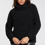 Seven7  Chenille Sweater Black Size XL Cowl Neck Oversized Knit Super Soft NWT Photo 0