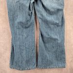056. Venezia Bootcut Blue Stretch Straight Denim Wide Leg Pants Jeans 6 Photo 5