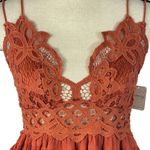 Free People Intimately Medium Adella Cami Top Winding Roads Ruffled Crochet Lace Photo 2