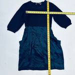 Mind Code Mint Womens Dress Size S Navy Blue Solid Sweater Sheath Knee Length Long Sleeve Photo 2