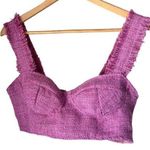 SheIn Frayed crop top Edge Pink tweed medium lined Photo 0