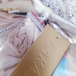 LARA Designs Rhinestones Jeweled Beads Embellished Champagne Mini Dress Size 4 Photo 9