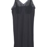 VTG Womens Slip‎ Dress Size S Brown Black Lace Trim Sheer Lingerie Whimsigoth Photo 0