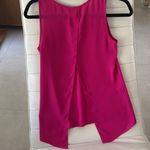 EXPRESS  WOMEN XS HOT PINK SLEEVELESS TOP WITH SLIT OPEN BACK SHEER MATERIAL Photo 2