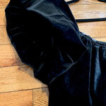 Primark Paula Echevarría TikTok. statement Black Velvet Frill Detail Mini Dress size M Photo 8