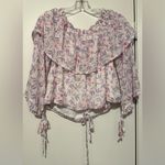 Honey Punch NWT  off the shoulder floral blouse size M Photo 2