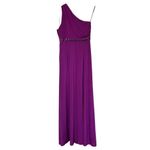 Adrianna Papell  Boutique One Shoulder Formal‎ Gown Sz 12 Purple Beaded Photo 3