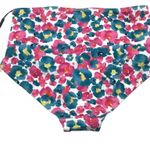 Calvin Klein Womens Floral Print High-Waist Bikini Bottom Pink Blue XS Photo 3