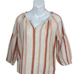 BeachLunchLounge  Orange Striped Top size M Photo 0