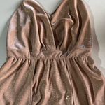 Symphony  (L) LONG GOLD FORMAL GLITTER DRESS WITH CRISS CROSS SPRAPS PRE-OWNED Photo 2