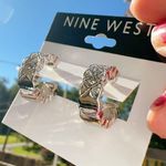 Nine West  Earrings 925 sterling silver loops Photo 0