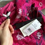 H by Halston Halston Bright Raspberry Dress with Floral lace embroidery Photo 3