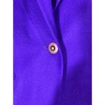 Sag Harbor VTG  Women Purple Wool Blazer Jacket Single Button Lined Size 16 Photo 5