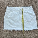 We The Free Free People Out Of Ordinary White Distressed Mini Skirt Photo 5
