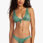 RVCA Women's Standard Tie Front Swimsuit Bikini Top Photo 1