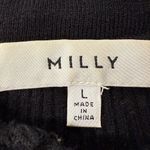 Milly  Ruffle Collar Short Sleeved Sweater Black Size L Large Photo 1