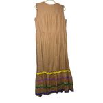 Vilagallo Lenna Midi Linen Shift Dress Sz. 42 (US M) Brown Size M Photo 3