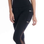 Lukka Lux Black Zipper Mesh High Rise Accent Grommet Goth Grunge Punk Leggings Size M Photo 0