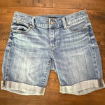 Talbots Denim Boyfriend Shorts Cuffed Hem Flawless Five-Pocket Petites 2 Photo 0