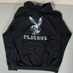 Playboy Black Bunny Graphic Pullover Hoodie Sweatshirt Sweater Size XS π€ Photo 0