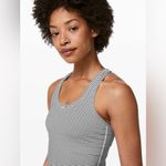 Lululemon  Women’s Cool Racerback II Hype‎ Stripe Black White Size 8 Photo 3