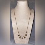 CAbi  Dolce Charm Matte Gold Tone Necklace 29" Heart Coin Flower #2055 Photo 6