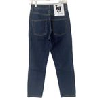 Free People NWT Sandrine Rose High Rise Button Fly Dark Wash Slim Straight Jeans Size 30 Photo 1