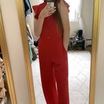 Francesca's Red Jumpsuit Photo 0