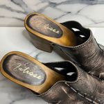 Matisse Women's Distressed Leather Festival Boho Retro Wood Mules Kara Clog Sz 9 Brown Photo 1