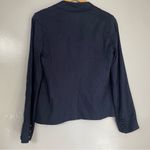 Vince Linen Blend Navy Tailored Blazer Size 8 Photo 3