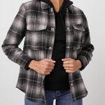 Rails Turner Fleece, Button, Shirt Jacket, shacket, Ash Pearl Gray, Size Medium Photo 6