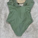 Aerie Women’d Long Wrap Tie One Piece Full Coverage Swimsuit in Green L Photo 8