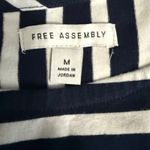 Free Assembly 3/4 Sleeve Tunic Striped Size Medium Black Photo 6