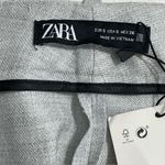 ZARA NWT  Women’s Gray Cuffed Trousers‎ Size SMALL Grey Dress Pants Photo 3